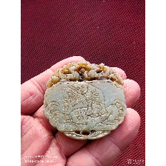 民國(guó)和田玉童子牌