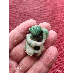 清晚民國(guó)翡翠童子