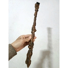 民國金猴獻桃老紅木癢癢撓_
