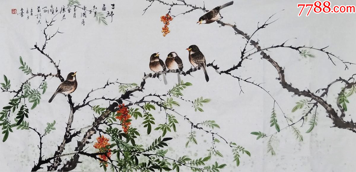 國(guó)家一級(jí)美術(shù)師、知名畫(huà)家李玉夕作品：吉瑞圖_價(jià)格540元_第2張_