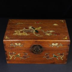 花梨木鑲貝殼多寶盒收納盒，(au41073804)_子健老貨