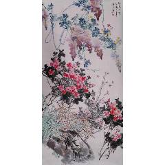 中美協(xié)會(huì)員、國(guó)家一級(jí)美術(shù)師凌云四尺花鳥(niǎo)：紫氣東來(lái)
