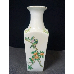 （全美品）解放初七八十年粉彩喜上梅稍方賞瓶尺寸高32cm品相如圖全美品(au41079420)