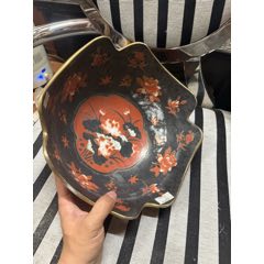 五六七老楓溪彩繪描金切口大方碗，超大尺寸，內(nèi)外滿工，完整，如圖所見(jiàn)發(fā)貨