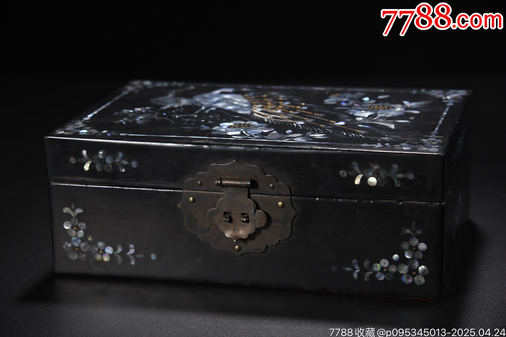 螺鈿漆器孔雀圖文房盒_價(jià)格599元【子健老貨】_第2張_