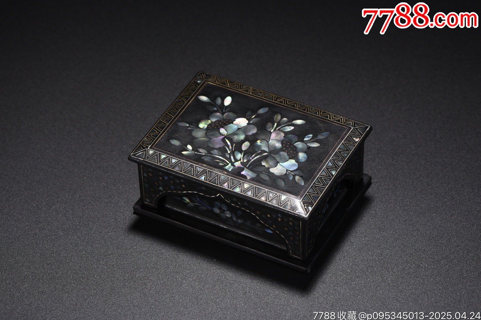 螺鈿漆器花卉紋文房盒_價(jià)格399元【子健老貨】_第1張_