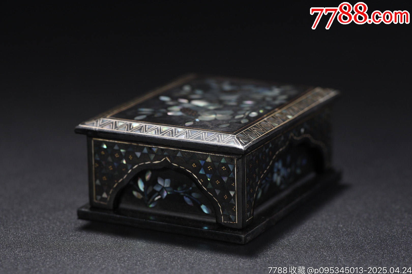 螺鈿漆器花卉紋文房盒_價(jià)格399元【子健老貨】_第4張_