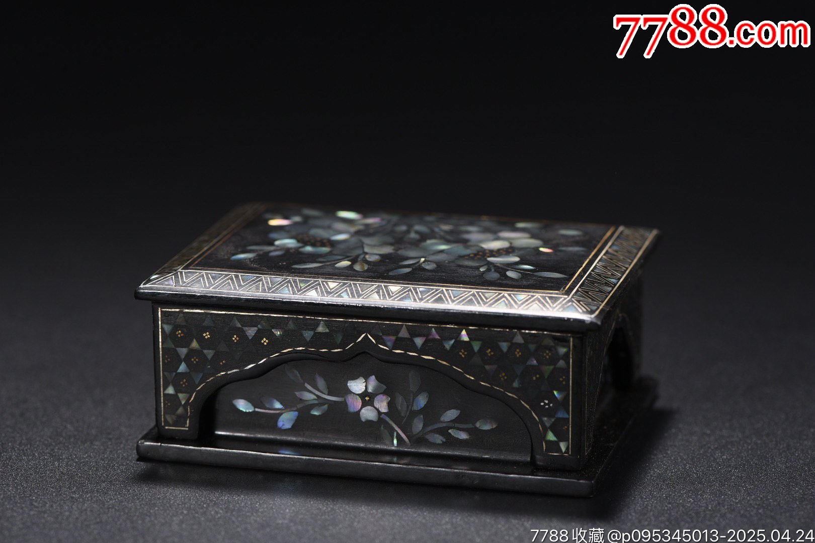 螺鈿漆器花卉紋文房盒_價(jià)格399元【子健老貨】_第5張_