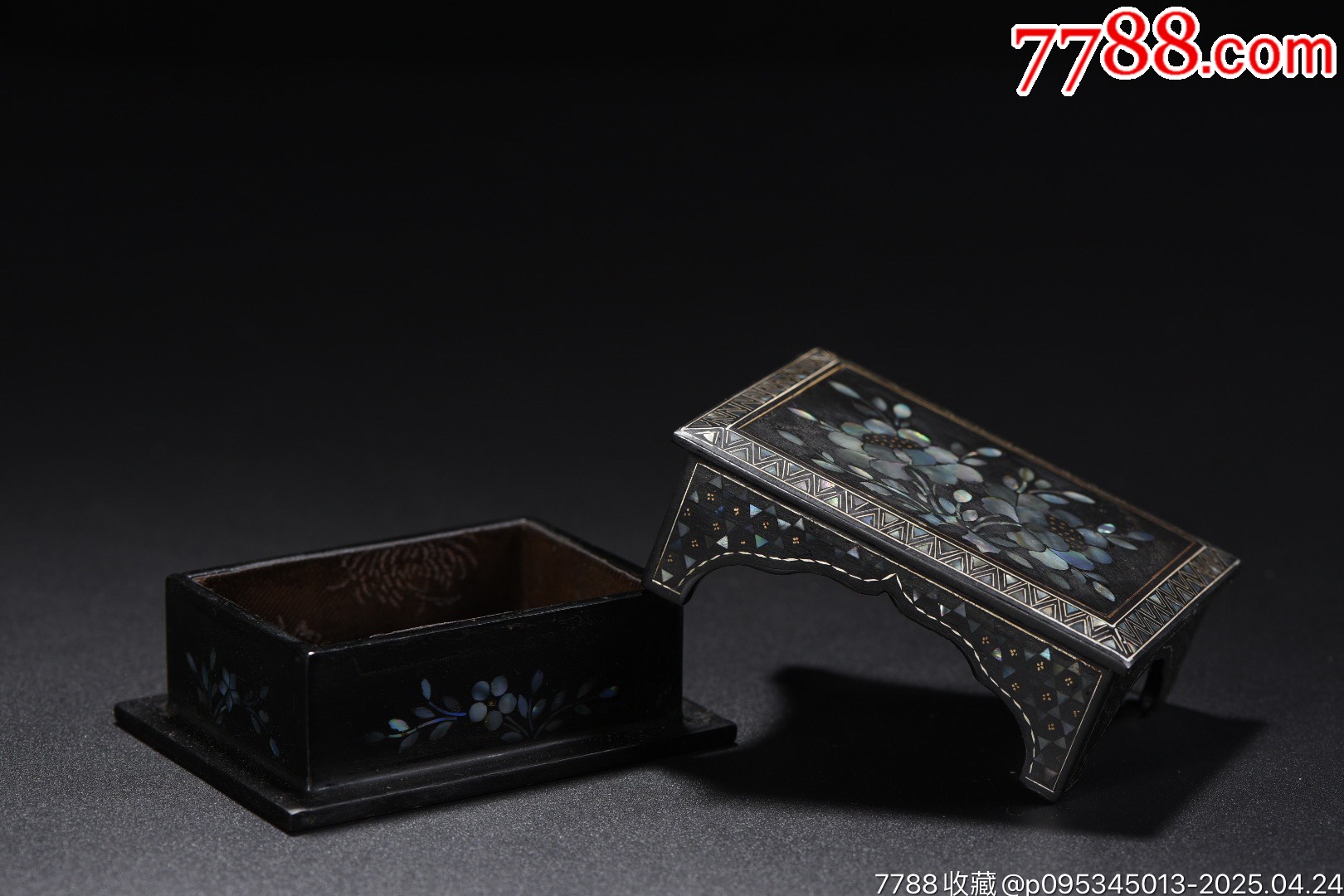 螺鈿漆器花卉紋文房盒_價(jià)格399元【子健老貨】_第8張_