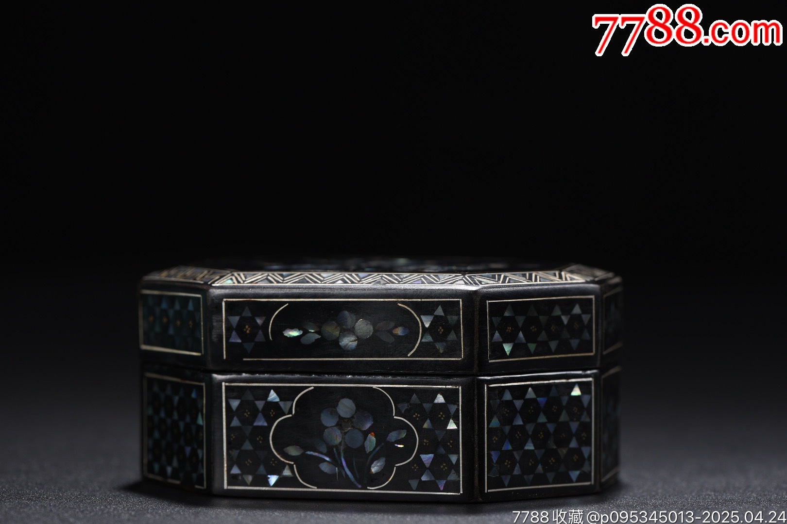 螺鈿漆器花卉紋八角盒_價格299元【子健老貨】_第2張_
