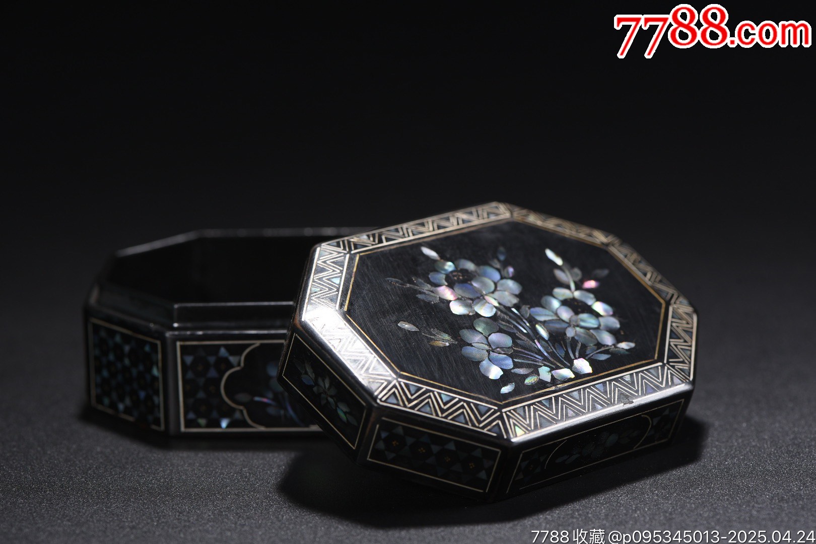 螺鈿漆器花卉紋八角盒_價格299元【子健老貨】_第7張_