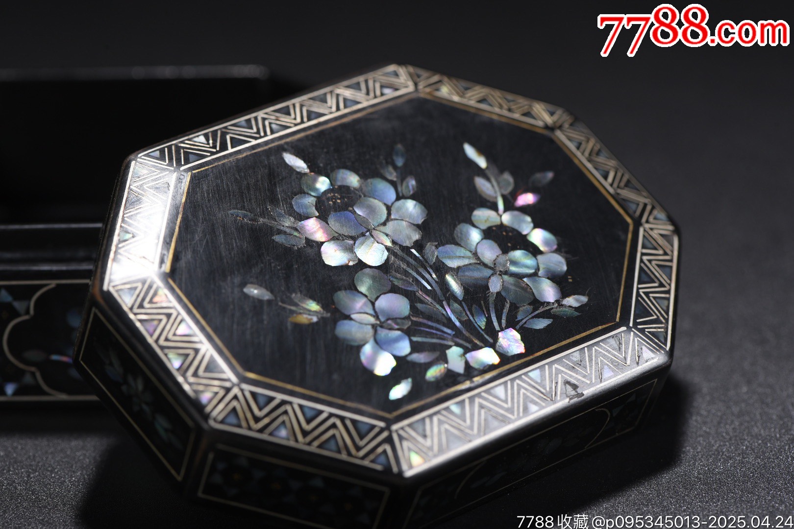 螺鈿漆器花卉紋八角盒_價格299元【子健老貨】_第8張_