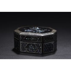 螺鈿漆器花卉紋八角盒(au41086934)_子健老貨