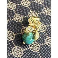 純天然高瓷綠松石鑲嵌掛件