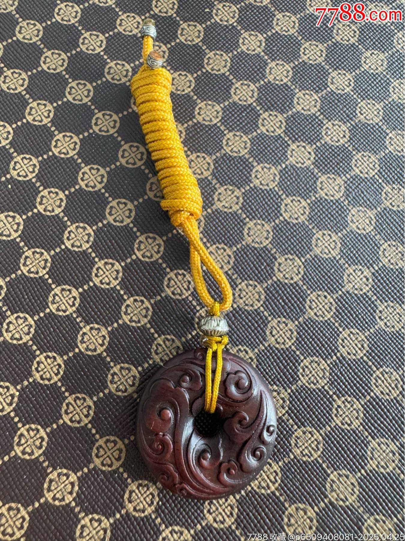 純天然大葉紫檀靈芝花平安扣_價格1元_第1張_