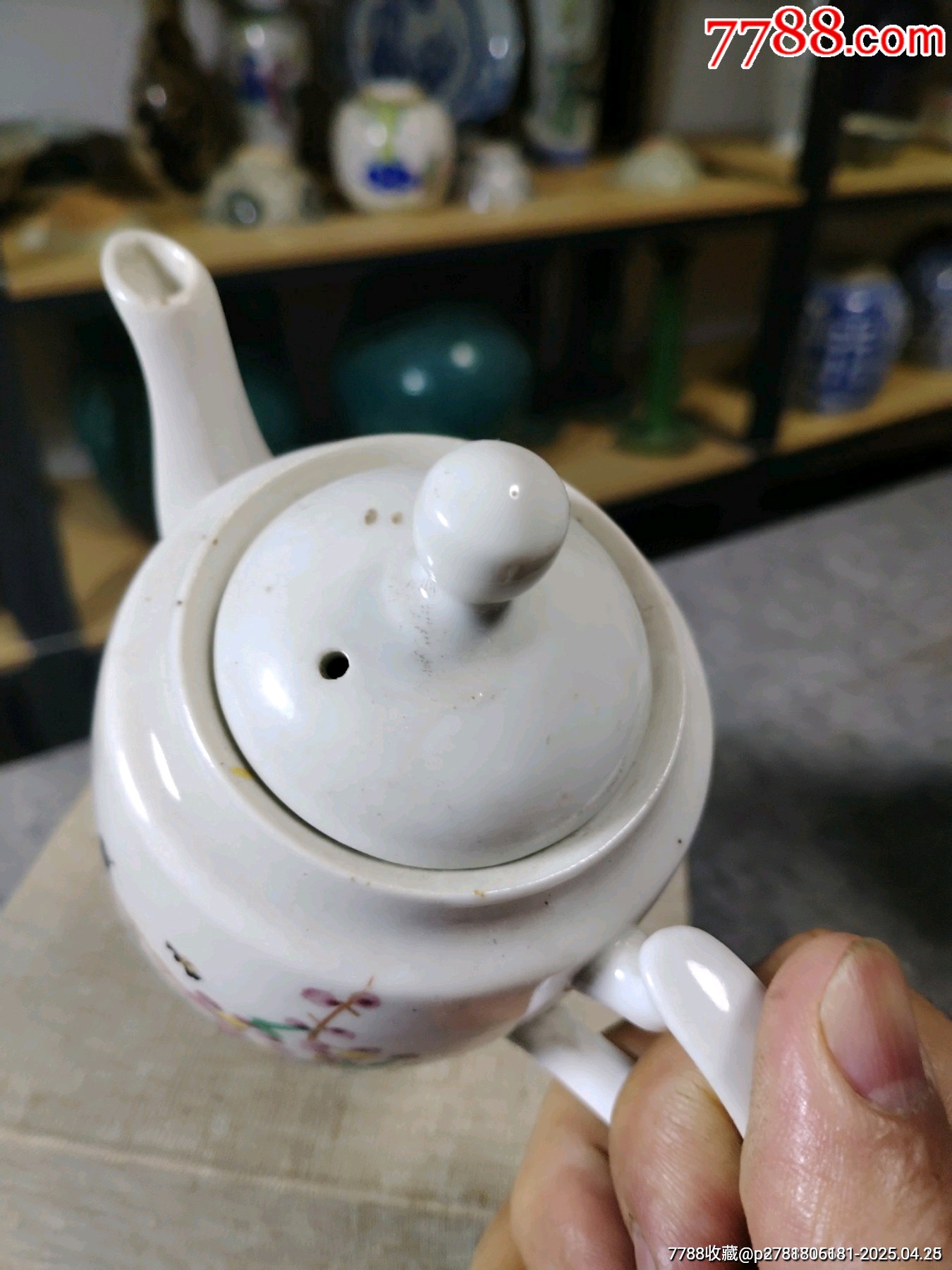 （全品）解放初567粉彩花鳥(niǎo)茶壺品相如圖全品尺寸高10cm壺嘴到手把長(zhǎng)15cm_價(jià)格1元_第4張_