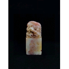 珍品天然寿山石章坯精雕【瑞兽貔貅】金皮老料原石俏色巧雕瑞兽呈 珍品天然寿山石章坯精雕【瑞兽貔貅】金皮老料原石俏色巧雕瑞兽呈