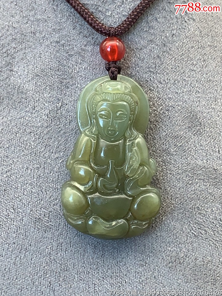 純天然和田玉觀音_價格17元_第9張_