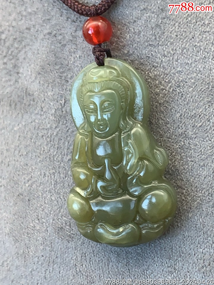 純天然和田玉觀音_價格17元_第14張_