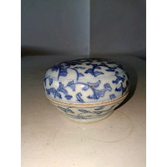 清代青花老粉盒