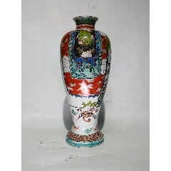 全品晚清五彩花卉紋瓶(zc41110698)