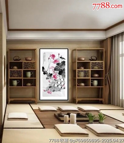 字畫花鳥手繪賈廣建四尺精品荷花_價格641元_第3張_