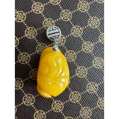 純天然蜜蠟精品雞油黃如意