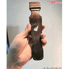 老紅木古琴形鎮(zhèn)紙臂擱擺件_