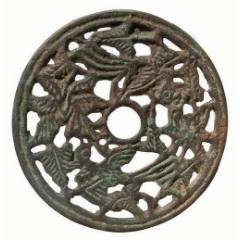 遼金：特大鏤空花鳥花錢！_