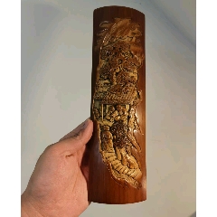 竹雕風(fēng)景人物臂擱鎮(zhèn)紙_