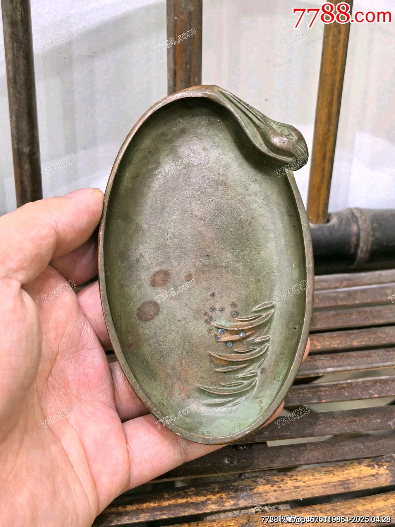 仙鶴鑄銅茶托筆舔_價(jià)格41元【蘭馨堂古玩收藏藝術(shù)】_第4張_