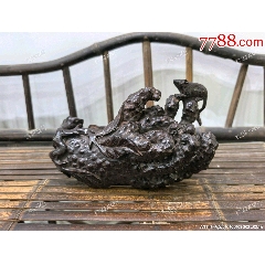 回流紫檀雕佛手?jǐn)[件_