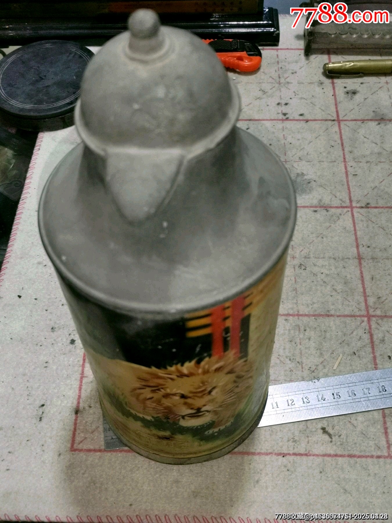 民國時(shí)期金錢牌雄獅暖瓶熱水瓶_價(jià)格499元_第1張_