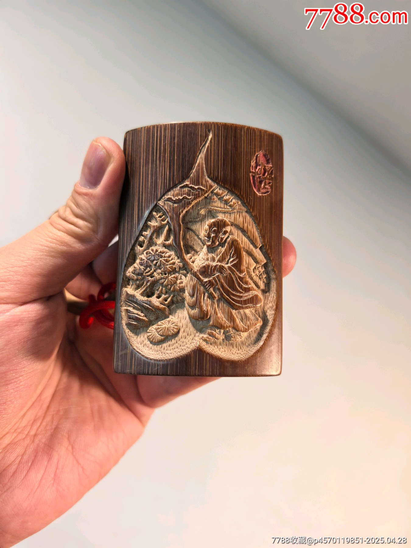 竹雕佛像沙彌掛件掛牌_價(jià)格131元【蘭馨堂古玩收藏藝術(shù)】_第4張_