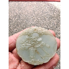 清晚民國和田玉詩文牌