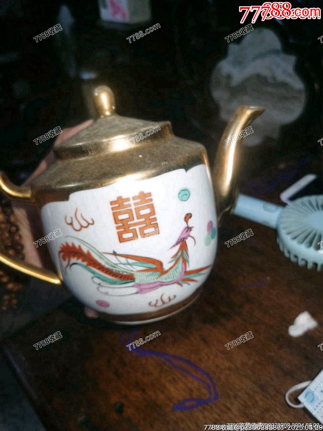 五六七老景德鎮(zhèn)粉彩龍鳳描金茶壺完整，如圖所示發(fā)貨_價格39元_第3張_