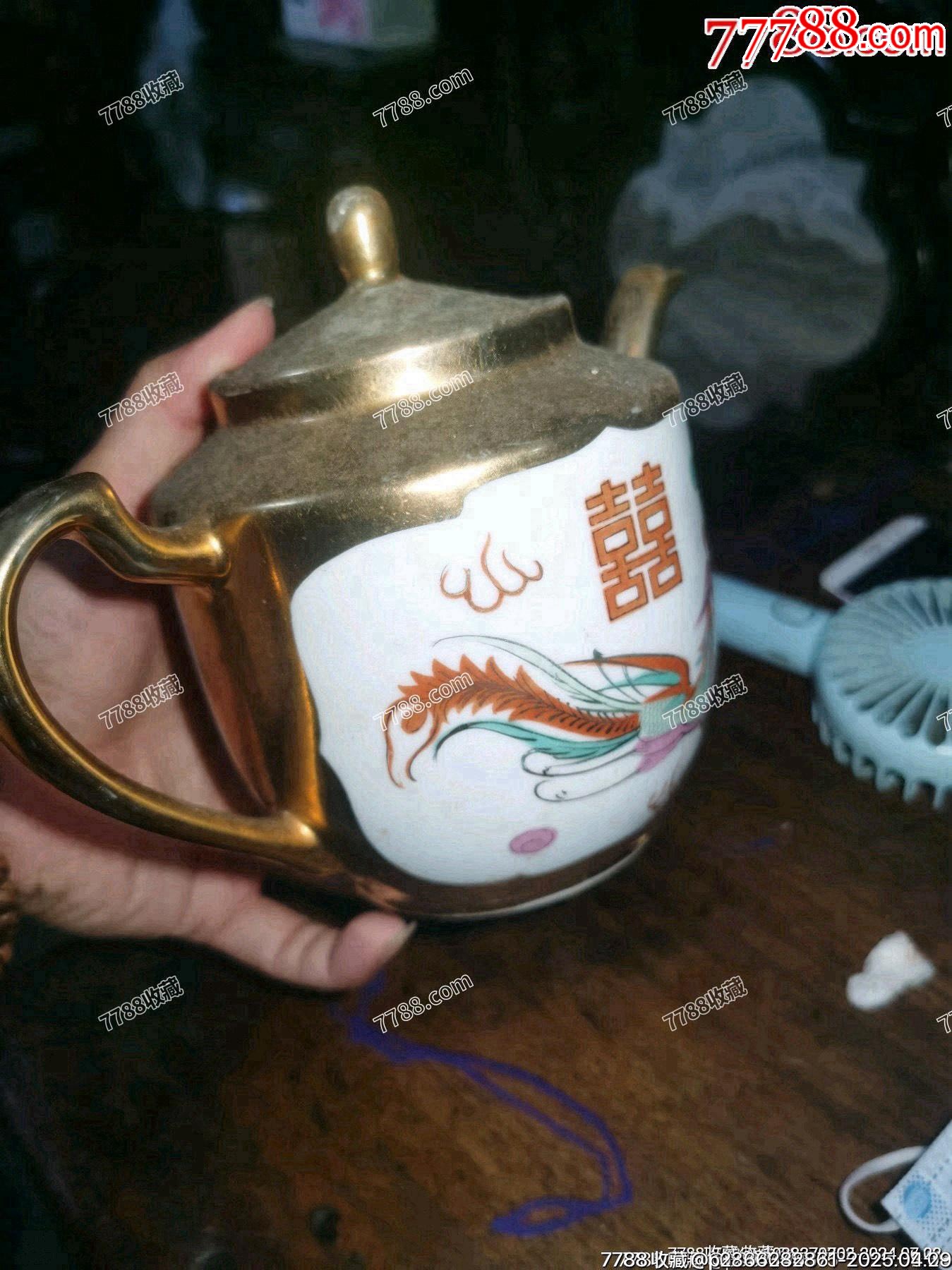 五六七老景德鎮(zhèn)粉彩龍鳳描金茶壺完整，如圖所示發(fā)貨_價格39元_第8張_