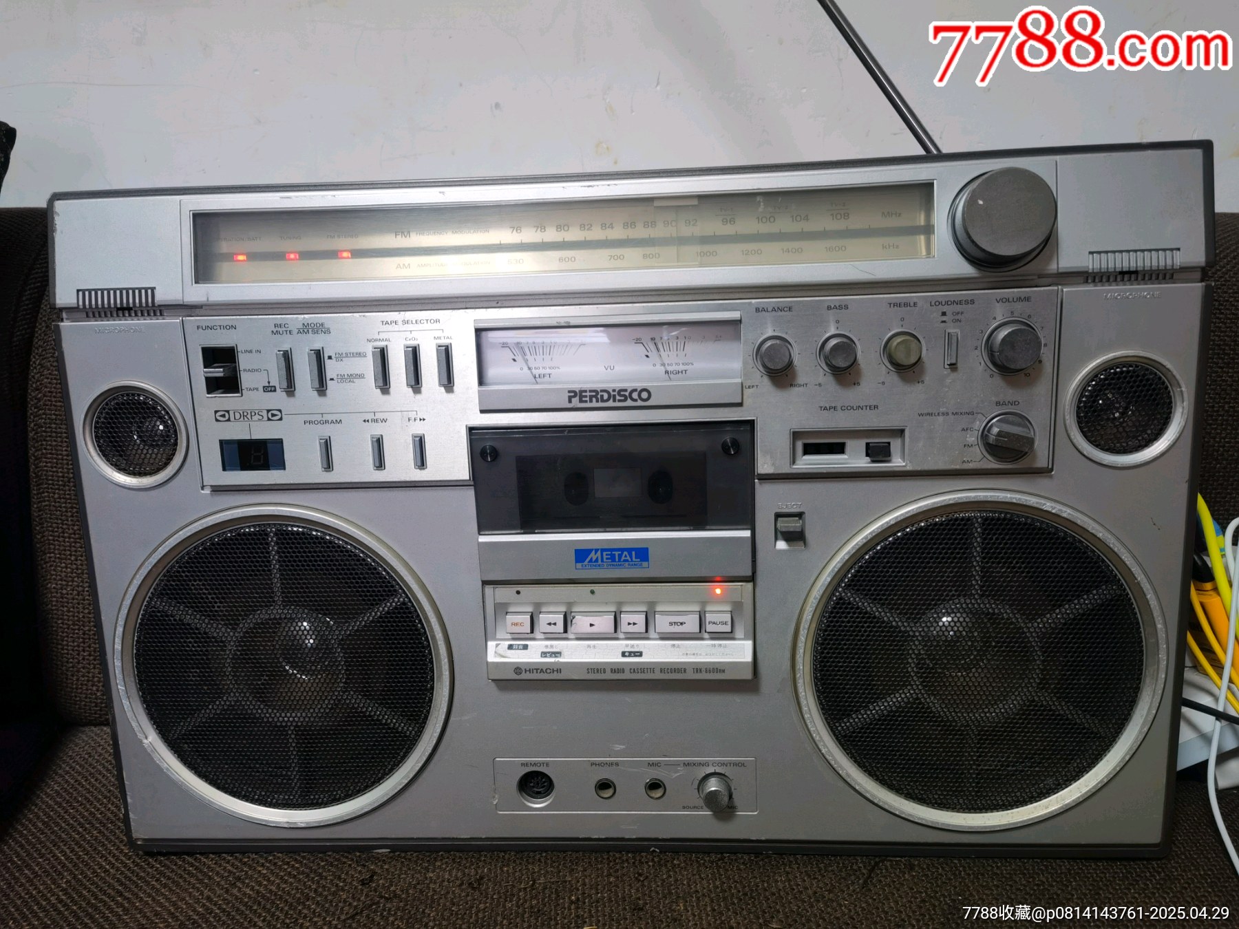 日立大型雙表頭收錄機(jī)TRK-8600RM（卡座有故障）_價格319元_第2張_