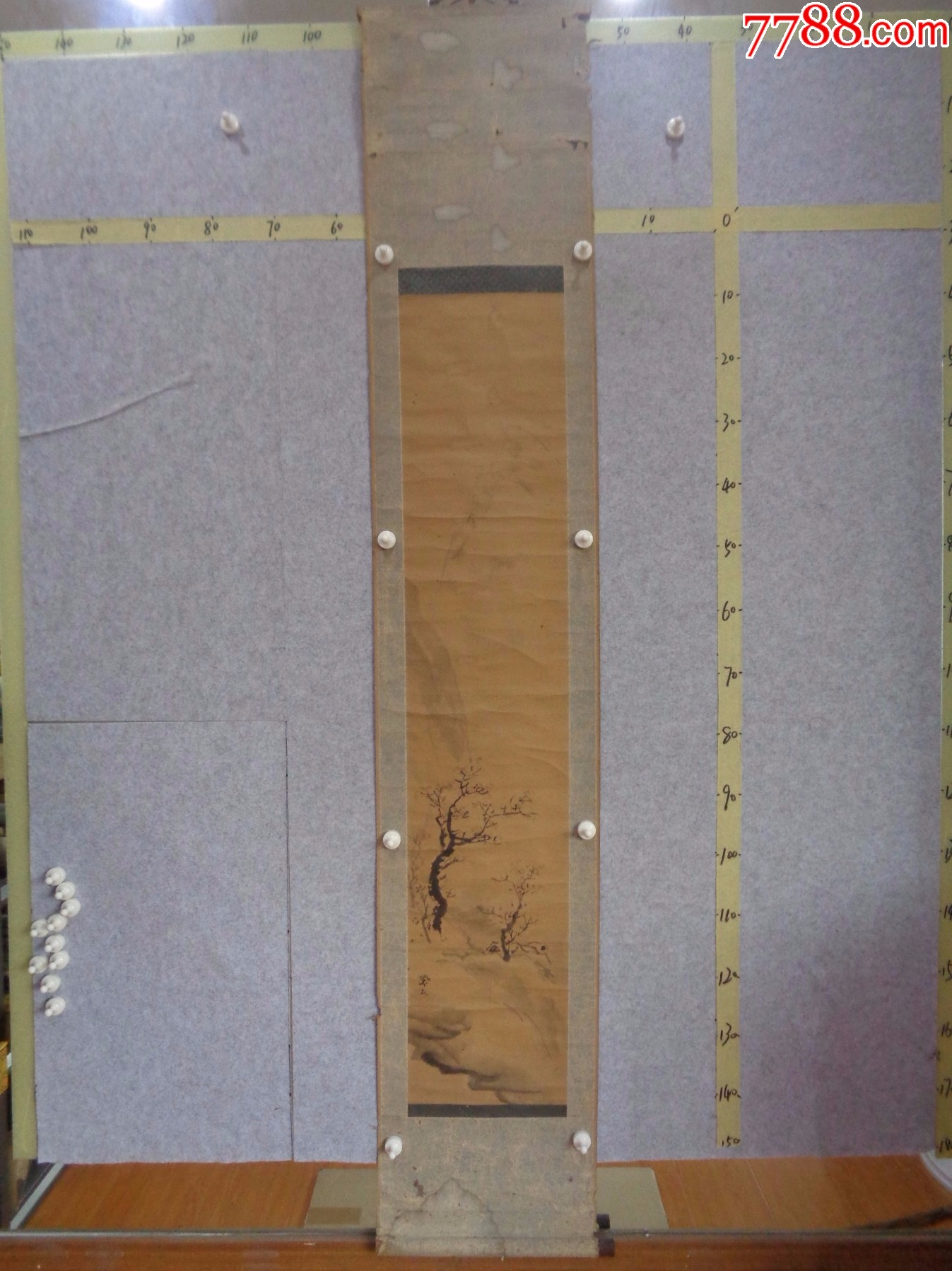 9-2、小日子藏书家早年旧藏,清代绘画作品一幅(纸本、卷轴装裱)-价格:16.0000元-zc41215635-山水国画原作 -加价-7788 ...