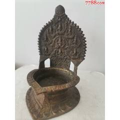全美品藏傳九佛紋油燈（包民國(guó)，已鑒定）