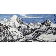 四尺整張橫幅《高原雪韻》