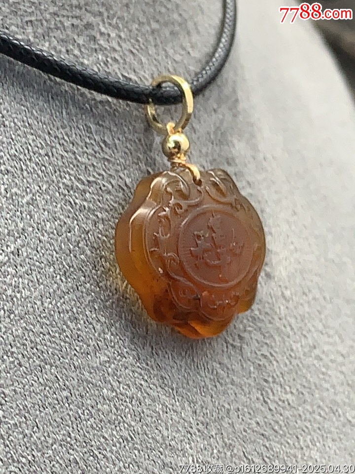 純天然緬甸棕紅珀平安鎖_價(jià)格10元_第8張_