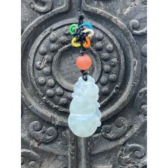 純天然A貨冰種葫蘆手機(jī)掛件