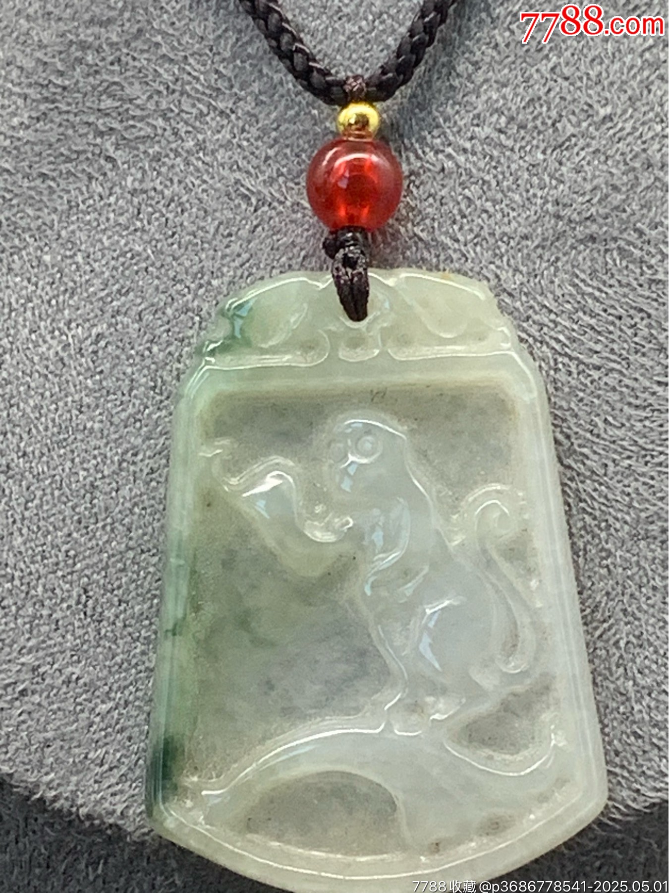 純天然A貨翡翠生肖猴牌子_價格1元_第3張_