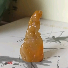 中国美術品、寿山石田黄石印章1点395g TA1155 中国美術品、寿山石田黄石印章1点395g TA1155 田黄石印章-寿山石