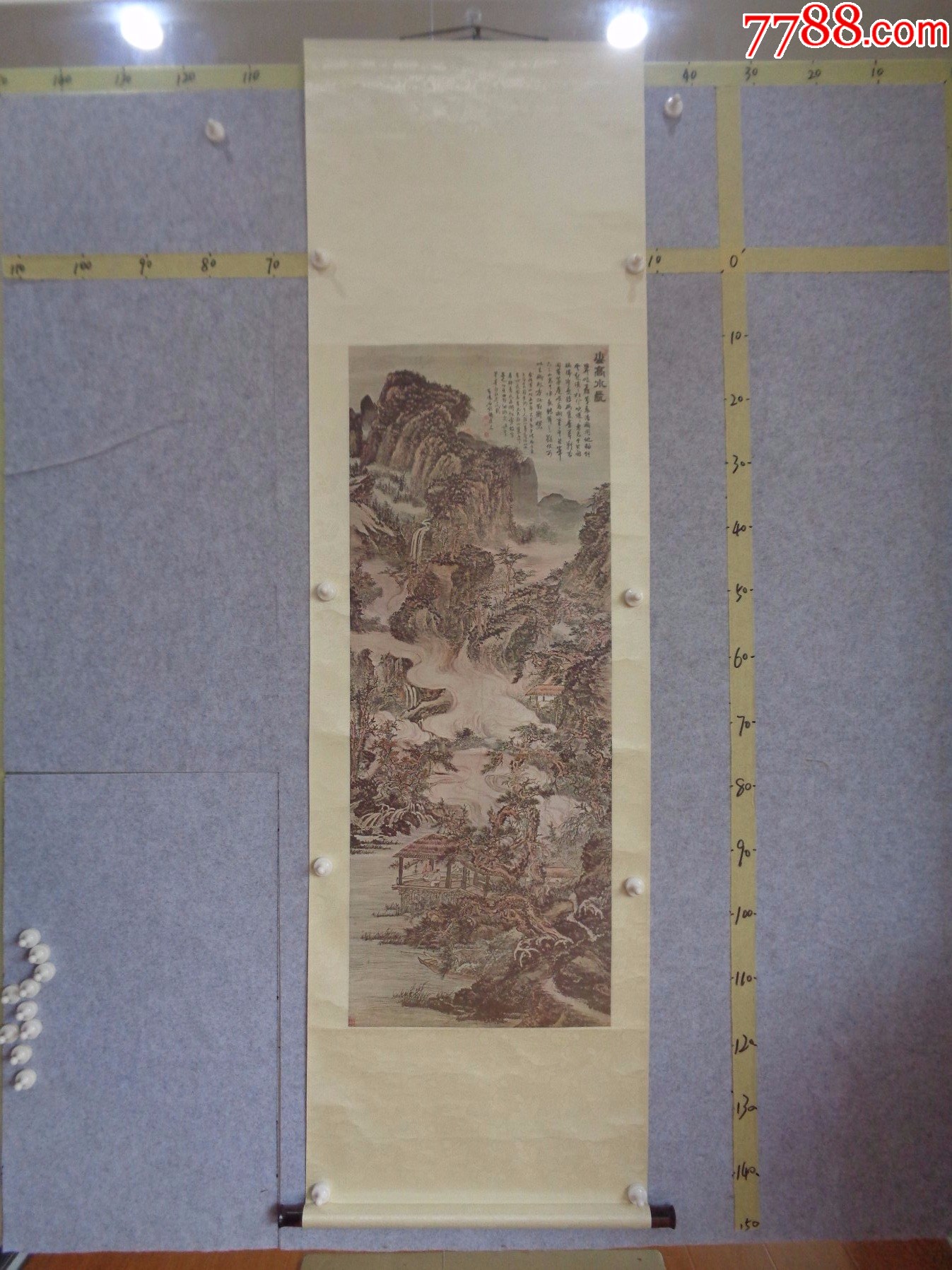 9-20、小日子藏书家早年旧藏,台湾省故宫出版名画印刷挂画一幅(纸本、卷轴装裱)_【7788商城__七七八八商品交易平台(7788.com)】