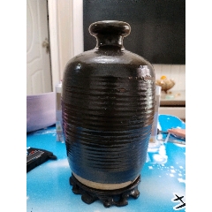 清中早期黑釉酒瓶(au41187250)_7788收藏__收藏熱線