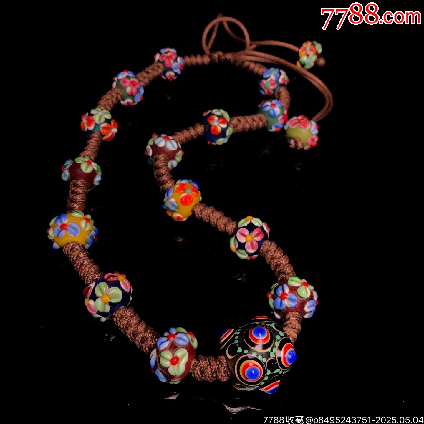 回流老料流光溢彩花琉璃項(xiàng)鏈_價(jià)格299元【子健老貨】_第2張_