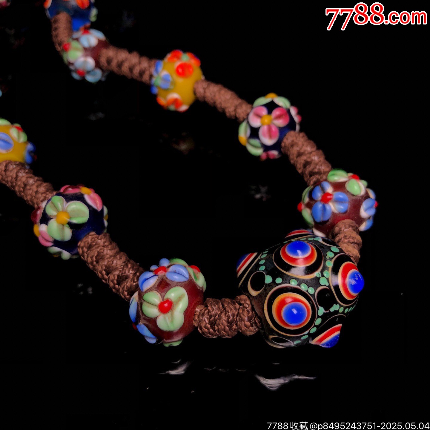 回流老料流光溢彩花琉璃項(xiàng)鏈_價(jià)格299元【子健老貨】_第4張_