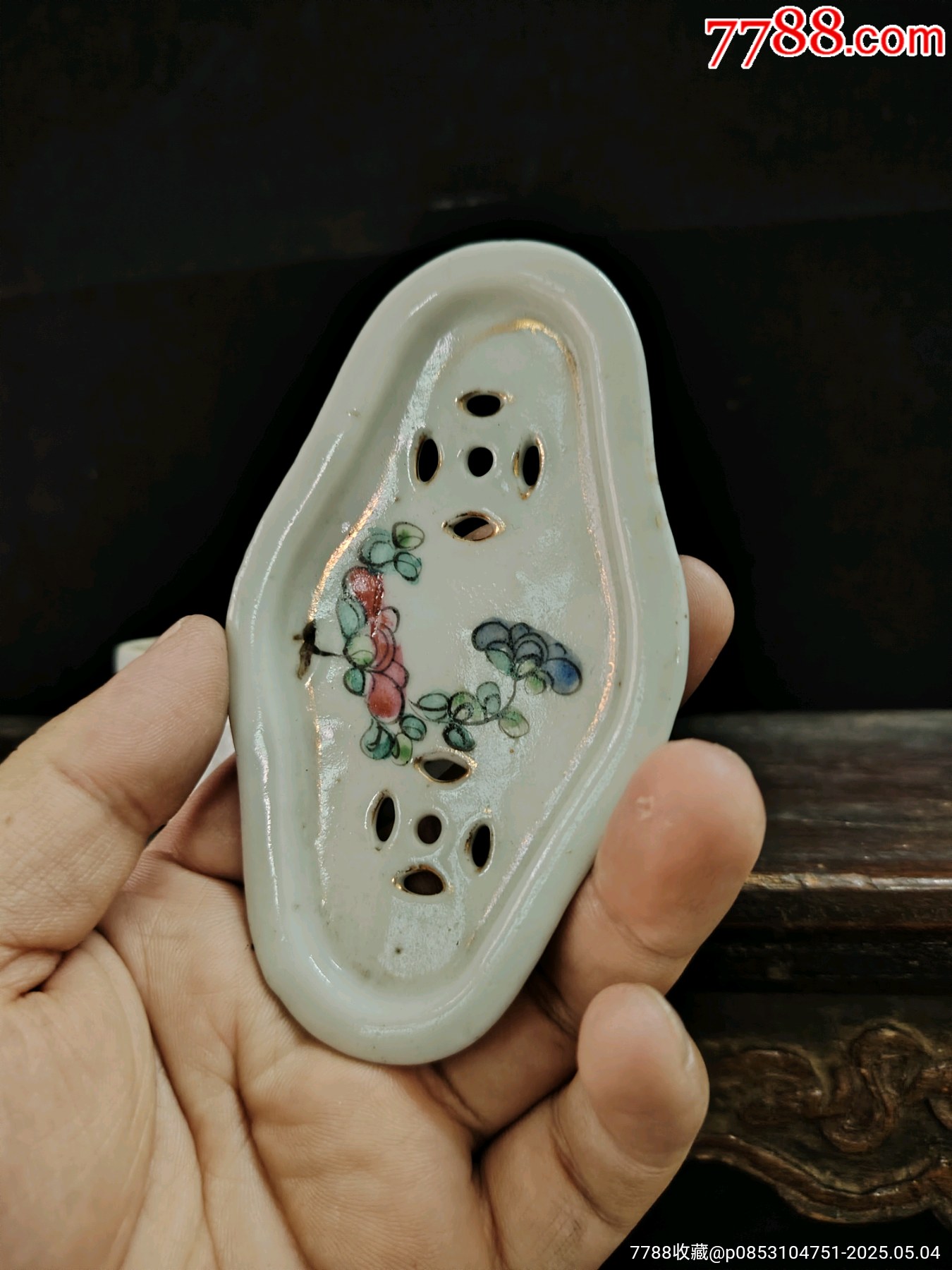 晚清民國粉彩桃花美女蛐蛐罐（刨花缸）品相：全品底足有兩處螞蟻咬，不算毛病。_價格313元_第4張_